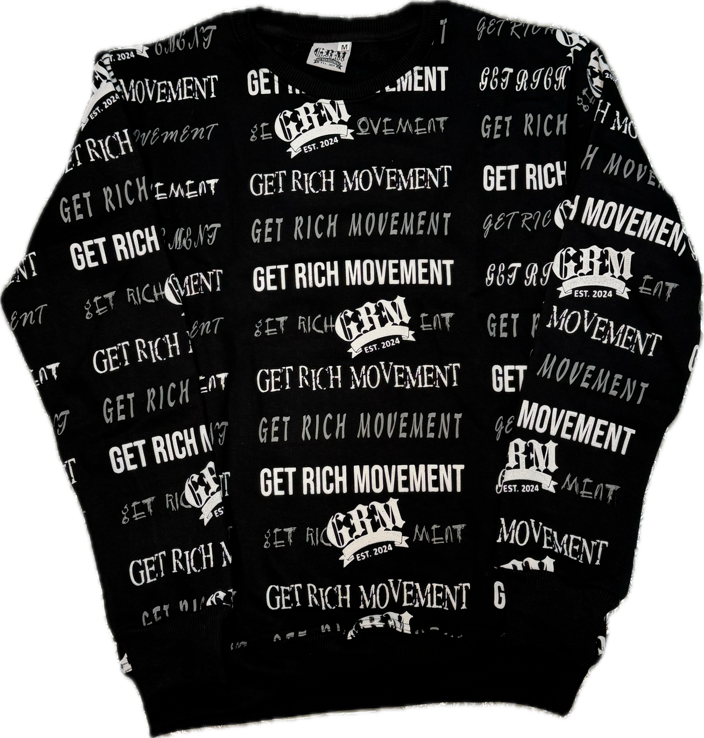 GRM black and white printed sweater