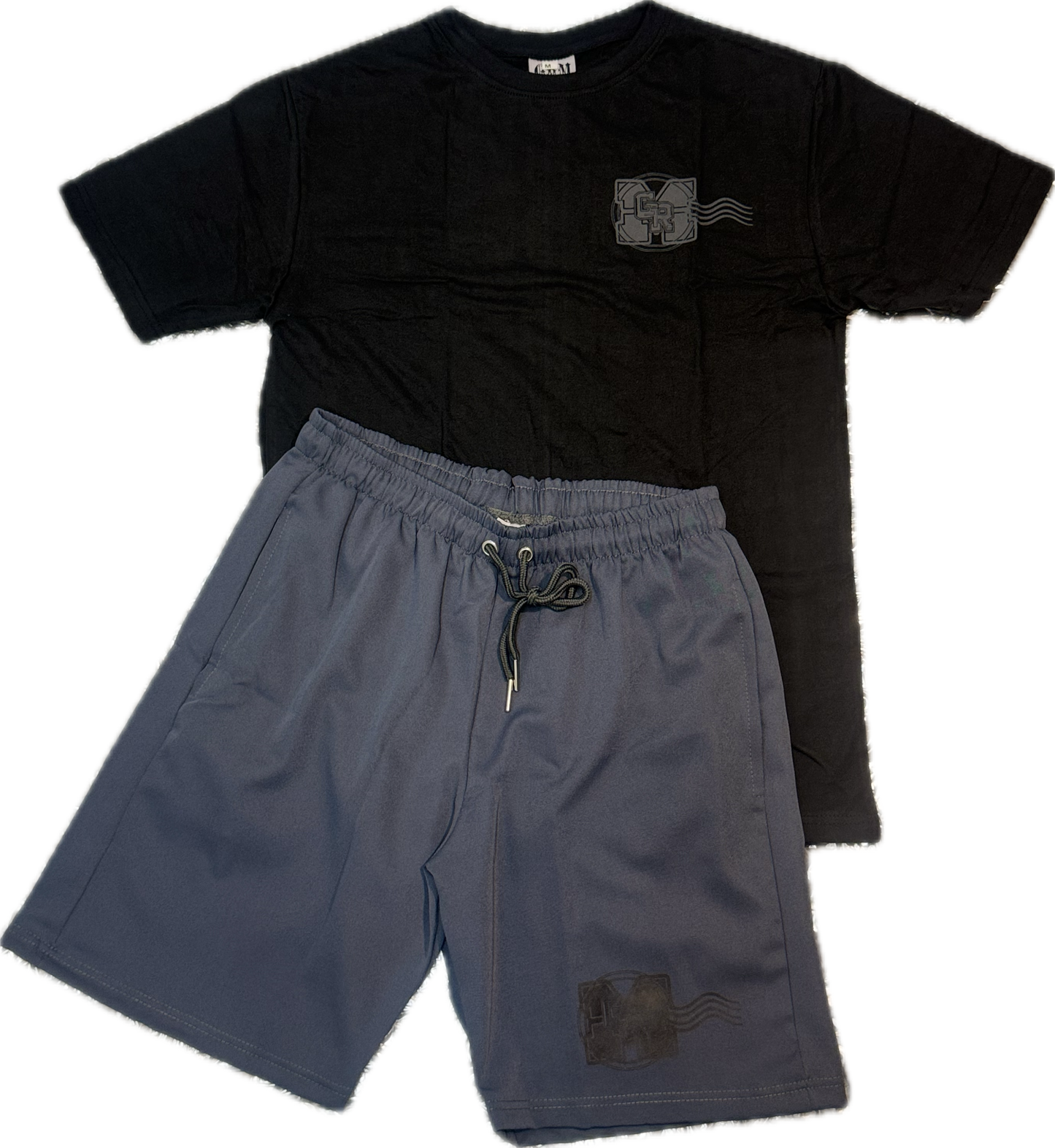 GRM cotton two-piece set – black & grey
