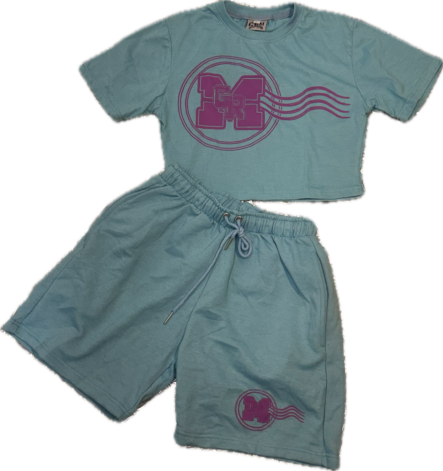 GRM women’s cotton two-piece set – blue & purple