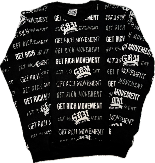 GRM black and white printed sweater