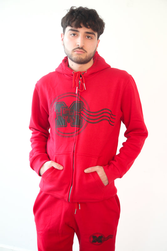 GRM Men’s Red Zip-Up Jogging Suit