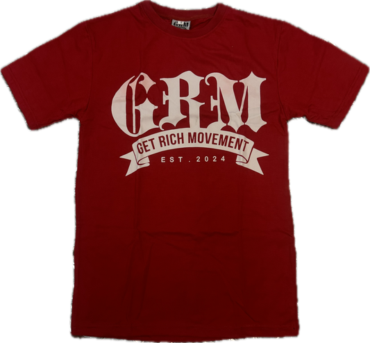 GRM men’s t-shirt – red & white