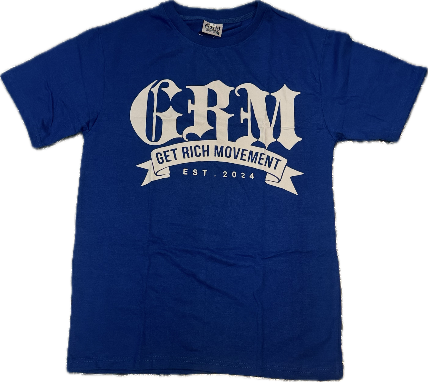 GRM men’s t-shirt – blue & white