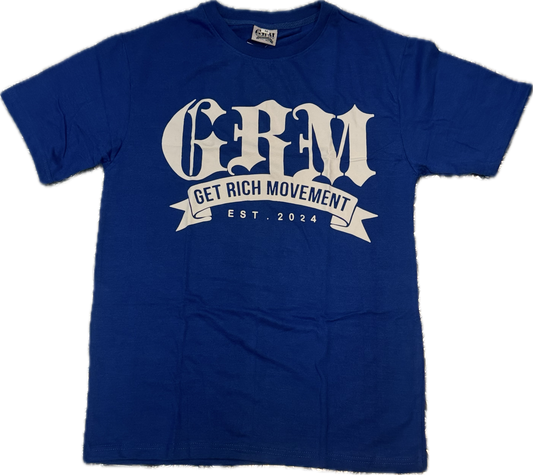 GRM men’s t-shirt – blue & white