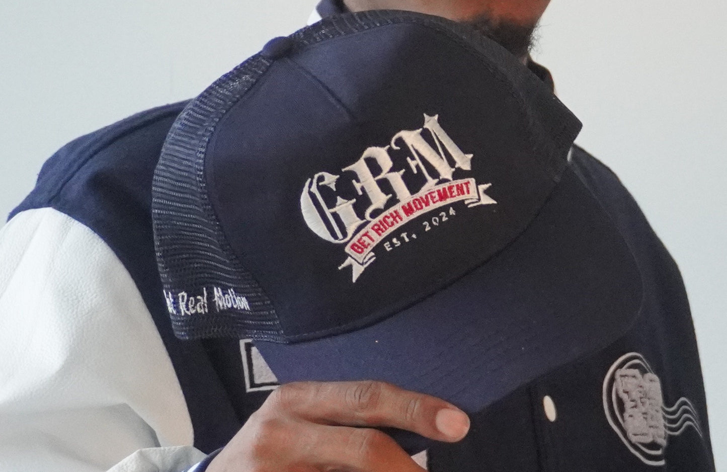 GRM Navy Blue Snapback Hat