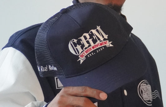 GRM Navy Blue Snapback Hat