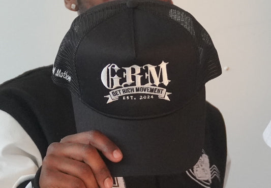 GRM Black Snapback Hat