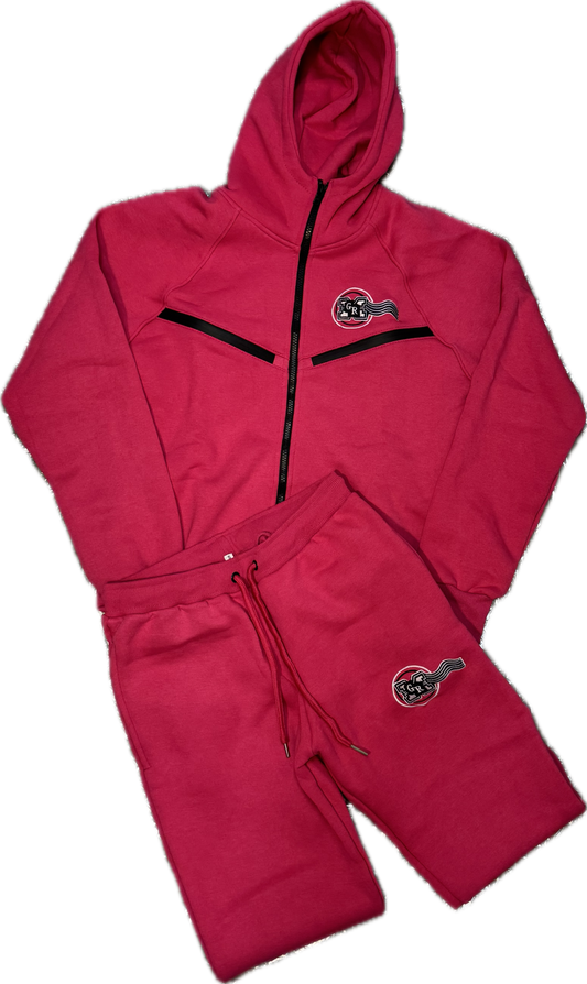 GRM women’s hot pink tech style jogging suit