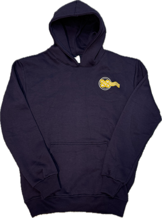 GRM navy blue and yellow hoodie