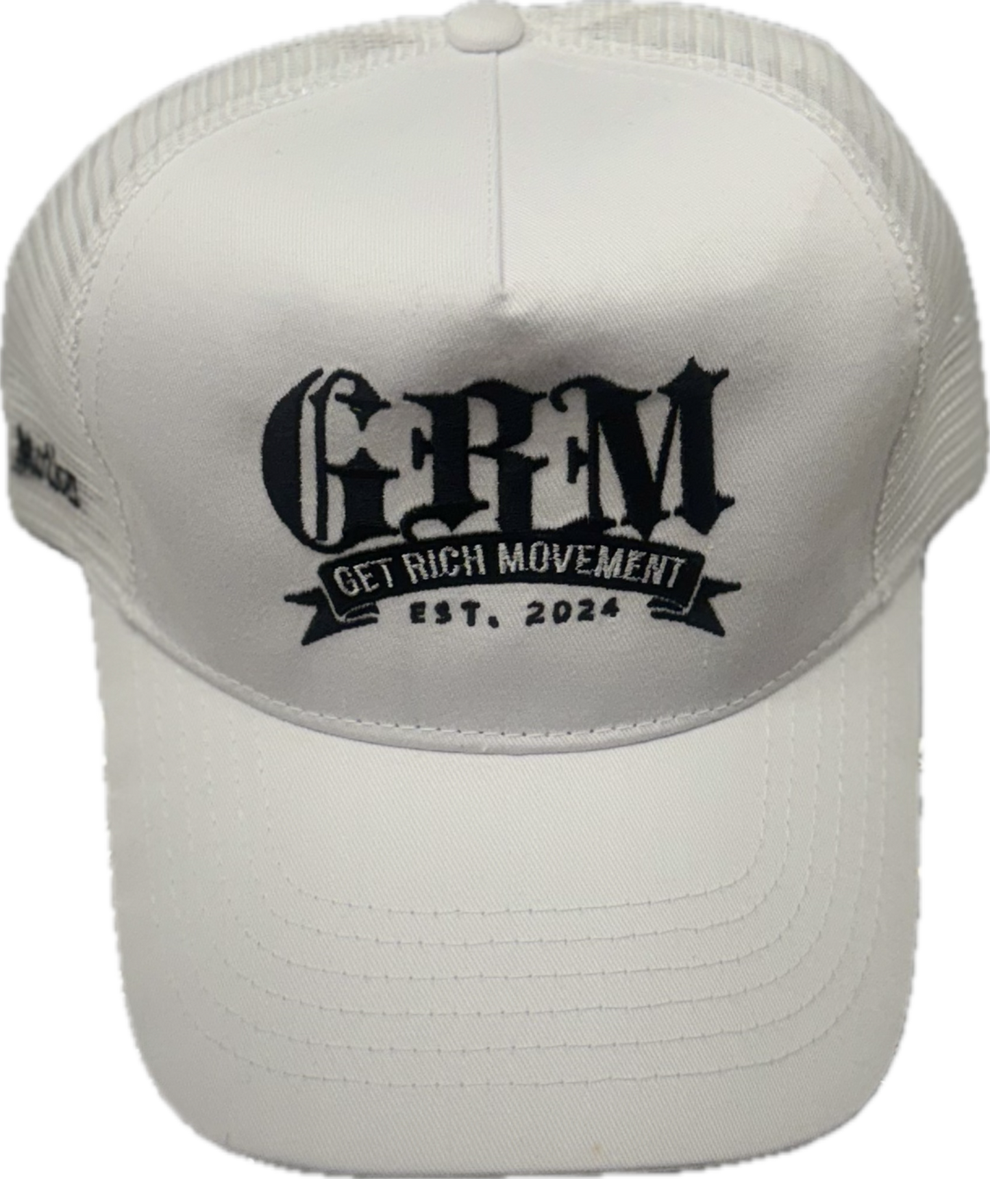 GRM White Snapback Hat